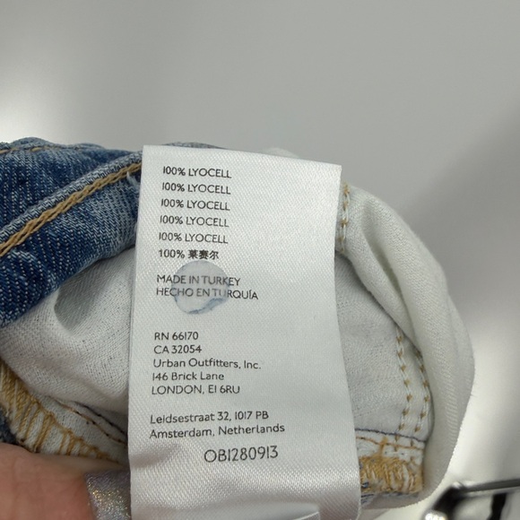 Free People We the Free Super Wide Leg Raw Hem Jeans - Med Wash - 30 - Picture 6 of 8